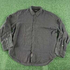 Rag & Bone Men's Long Sleeve Button Shirt Size 2XL XXL Gray Linen Blend